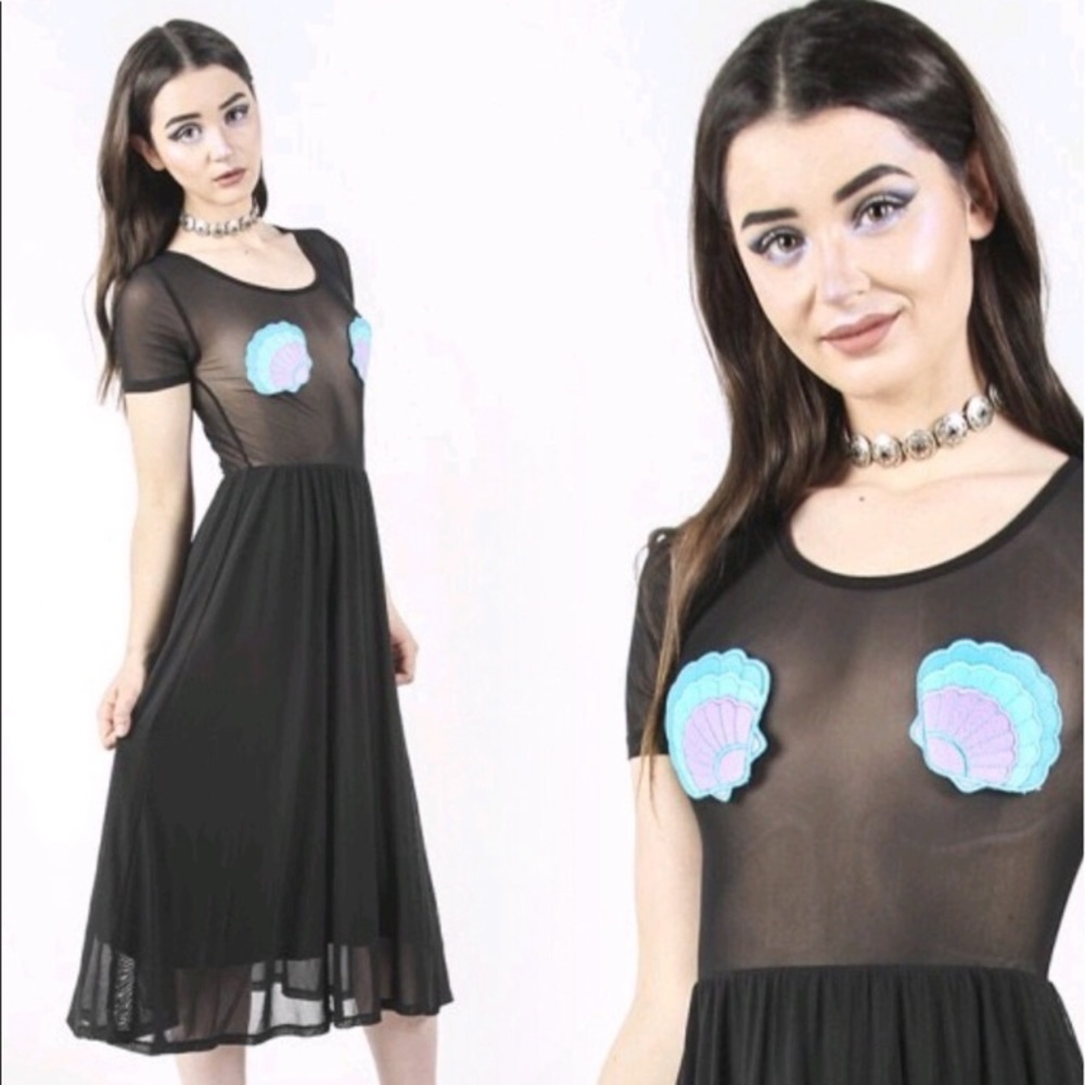 NWT Iron Fist Mermaid For Life Dress Black Sz Small